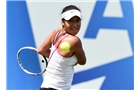 BIRMINGHAM, ENGLAND - JUNE 10:  Heather Watson of Great Britain in action during her first round match against Aleksandra Wozniak of Canada on day two of the Aegon Classic at Edgbaston Priory Club on June 10, 2014 in Birmingham, England.  (Photo by Tom Dulat/Getty Images)